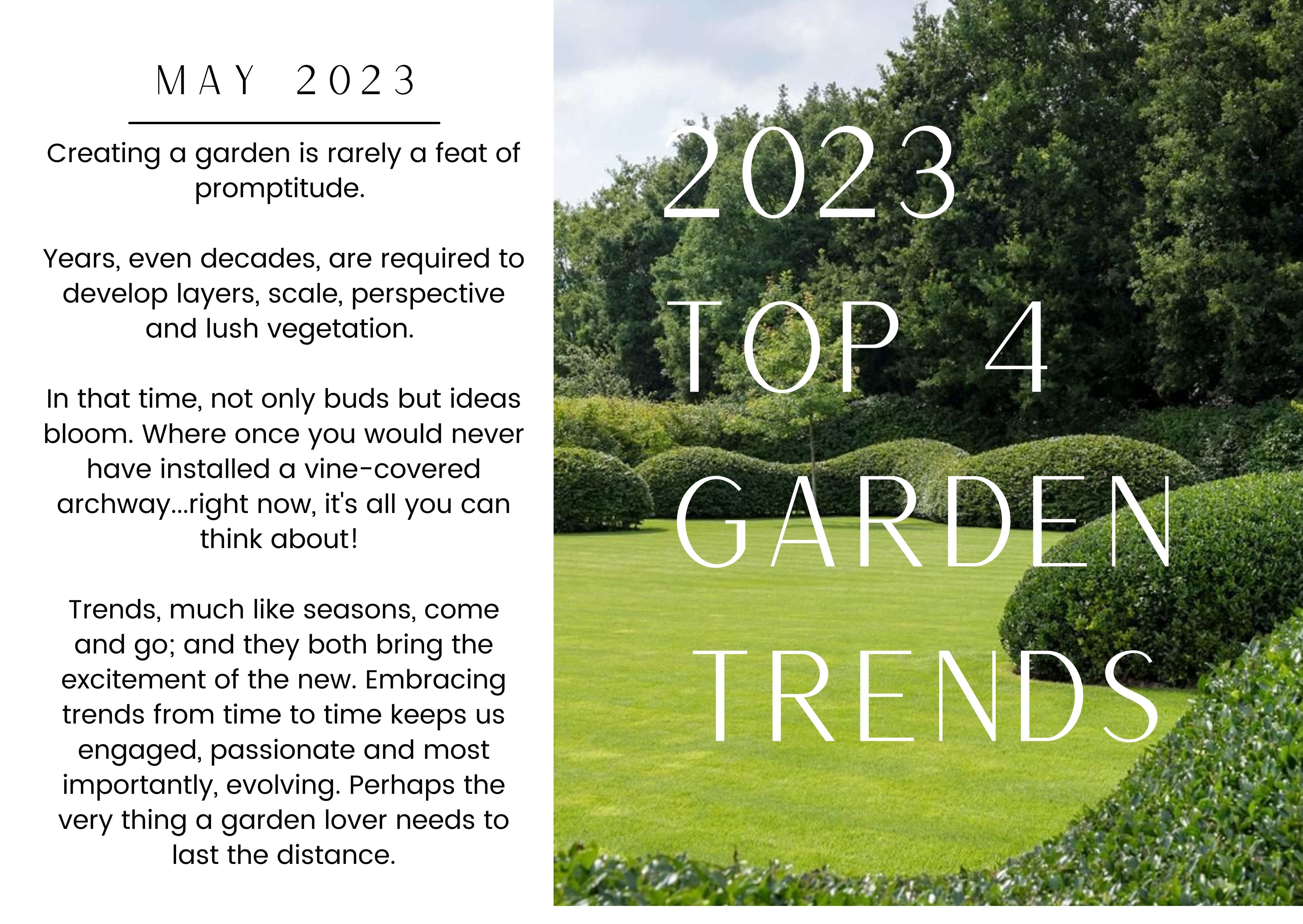2023 Top 4 Garden Trends